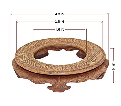 Goldy&Wendy Oriental Asian Solid Wooden Vase Stand Crystal Ball Stand For Display Stands Collectibles Plant #TOP1