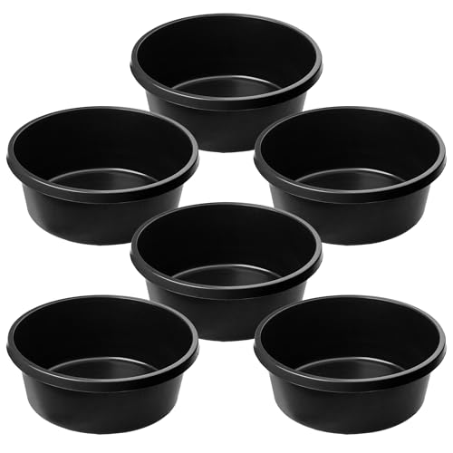 KADAX Cubo de mortero, cubo de construcción, cubo de mortero con asas, cubo de mortero de plástico, cubo redondo para obras, jardín, cubo de agua estable, cubo de cemento, cubo de limpieza (6, 14 L)