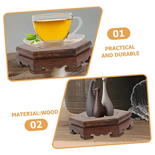 Support bois pour pot de fleurs TOYANDONA x2 socle exposition table