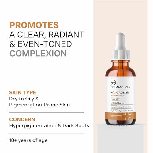 Image of DERMATOUCH Kojic Acid 2% Serum | Best for Hyperpigmentation, Uneven Skin Tone & Dark Spots | For Both Men & Women | 30ml
