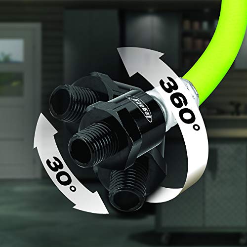 Flexzilla HFZ1405YW2B Whip Air Hose 5 Feet, Ball Swivel End, 1/4" (inch) x 4' (feet) - Image 2