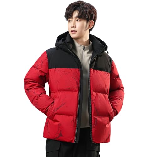 Veste courte à capuche épaisse homme automne hiver manteau chaud matelassé