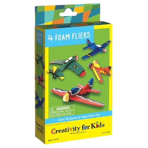 Creativity for Kids Four Foam Fliers Mini Craft Kit - Paint 4 Foam Airplanes