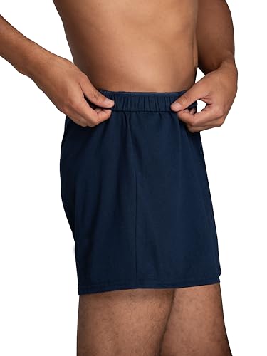 Fruit of the Loom Men's Tag-free (Knit & Woven) Boxer Shorts, Knit - 6 Pack Assorted Colors, M UK - Image 2