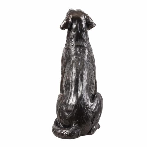 Figura Decorativa Labrador Sentado de Resina y Bronce miniatura 4