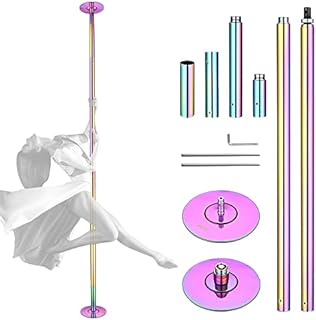 AW Professional Stripper Pole 45mm Spinning Static Dance Pole Kit for Party Pub Home Exercise, Max Load 1102 Lbs, Colorful