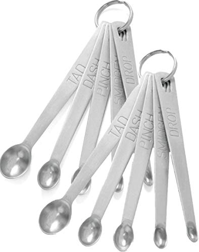 Norpro Mini Stainless Steel Measuring Spoons, Set of 5 (Tad, Dash, Pinch, smidgen and Drop)