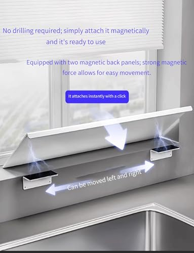 Extensor de alféizar de ventana con base magnética para plantas y almacenaje 5