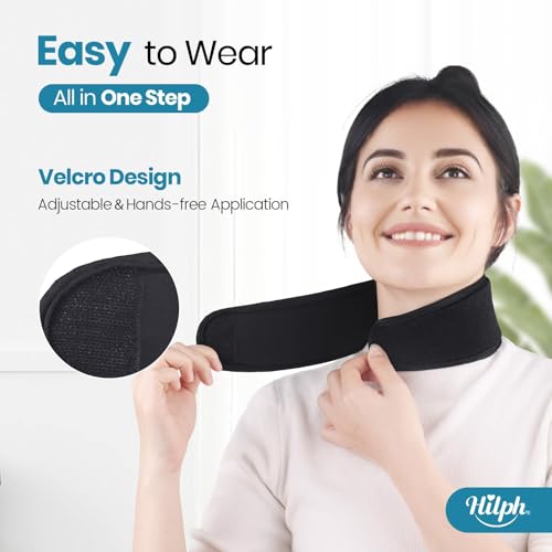 Image of Hilph Neck Ice Pack Wrap for Tonsillectomy Recovery, Throat Ice Pack for Thyroidectomy, Adjustable Gel Ice Collar Cold Compress for Neck Cervical Pain Relief, Post Surgery, Hot Flash, Menopause Black