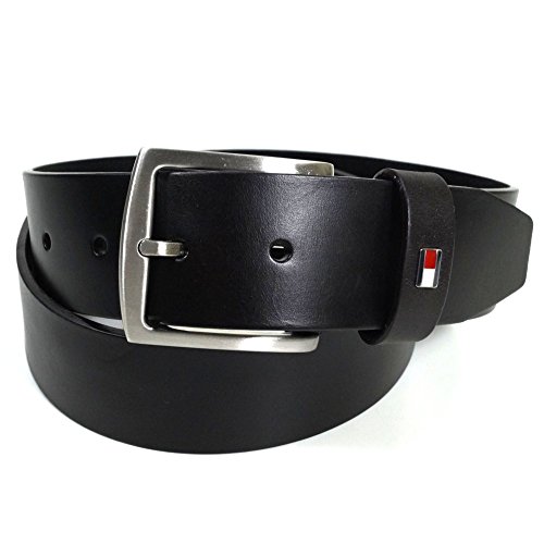 Tommy Hilfiger Herrengürtel NEW DENTON Belt Braun AM0AM01001-903 Ledergürtel Jeans Leder Anzug Gürtel 85 cm – Ansicht 1