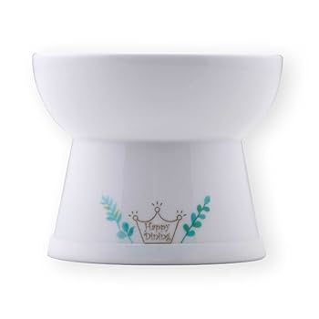 猫壱ハッピーダイニング 脚付フードボウル プチ BOTANICAL GARDEN Amazon | 猫壱 ハッピーダイニング 猫用 脚付フードボウル プチ