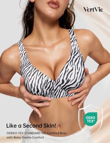 Image of Vertvie Wireless Jelly Bras Push Up Plunge Seamless Supportive
