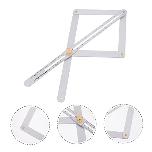 Règle à Angle Acier Inoxydable Mesure Précise SHINEOFI Gabarit Multi-Angle Bricolage - 3