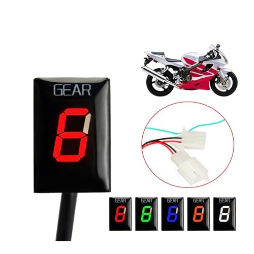 Indicateur de vitesse CBR900RR avec affichage LED net et support de fixation rouge - 2