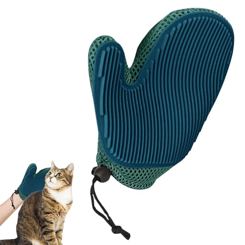 Guantes de aseo para mascotas, malla de 20 x 15 cm, guantes de baño para perros y gatos, eliminación suave del pelo, masaje, tiempo de baño, diseño cómodo y de secado rápido para todas las mascotas