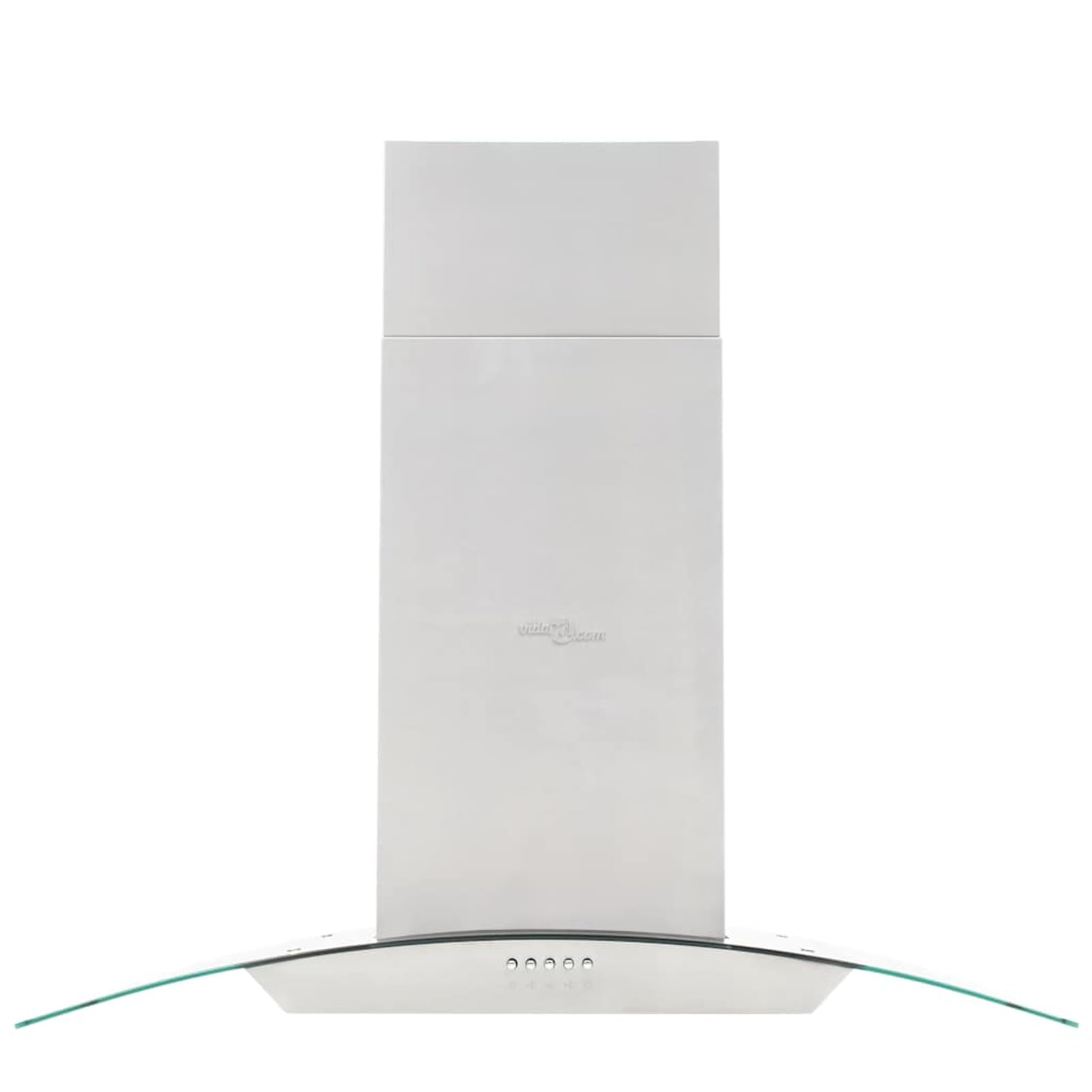 Gecheer Insel-Dunstabzugshaube 90 cm Edelstahl 756 m³/h LED 3 Geschwindigkeitsstufen