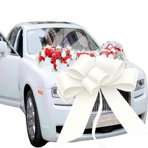 Avagiaforu Lazo Grande para Coche, Lazo Gigante para Regalo Coche Happy Birthday, Lazo Regalo Grande, Lazo de Coche XXL 76cm, Lazo de Regalo para Bicicleta, Navidad, Nuevo Hogar, Boda