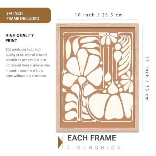 Image of kotart Versatile Boho Painting Wall Art Home Decoration Paintings With Frame For Living Room Bed Room Hotel Wall Decor Digital Reprint Set of 3