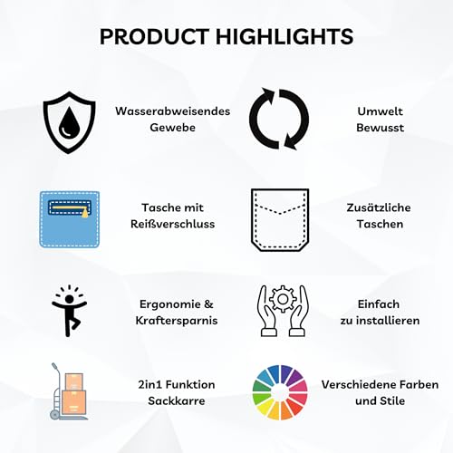 43.5Liter Aluminium Trolley Einkaufstrolley Klappbar, Shopping Trolley, Wasserabweisender Einkaufswagen Faltbar, Einkaufstasche mit 2 Rädern, Einkaufskorb mit Rollen, Groß- Grau – Bild 5