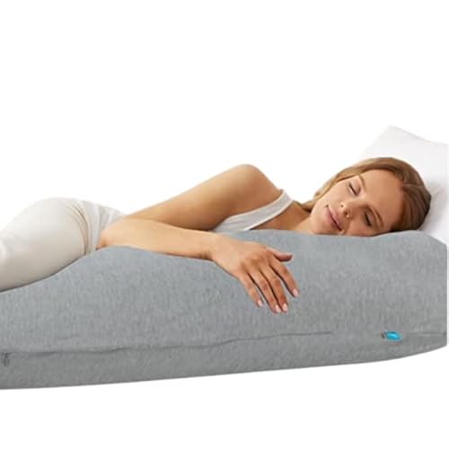 AATH COLLECTION Full Body Maternity Pillow with Grey Removable & Washable Cover - Hollowfiber Filling – Orthopedic Body Sleep Pillow for Pregnancy Nursing