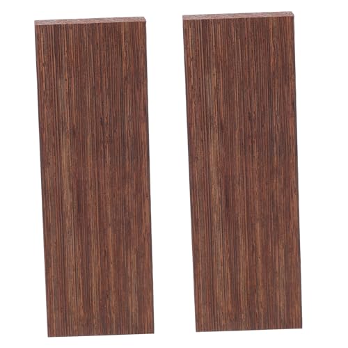 KICHOUSE 2pcs Solid Wooden Cutter Handle Replacement DIY Natural Knife Grip for Kitchen and Craft Projects Handle Material for Homemade Knives African Rosewood