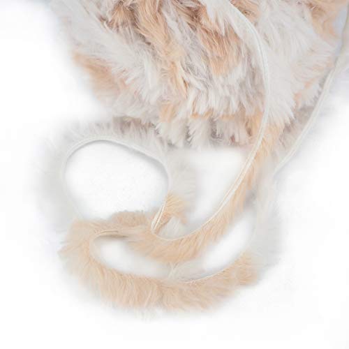 Pretty Jolly 4 Skeins Faux Fur Super Soft Chunky Fluffy Eyelash Polyester Yarn (Ginger Cat) - Image 3