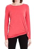 Max Studio Women's Long Sleeve Jersey Knit Top, Heather Red, Small