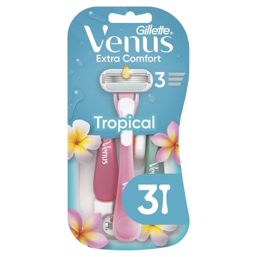 Gillette Venus Tropical Einwegrasierer Damen, 3 Stück, Rosa, Orange, Grün – Ansicht 1