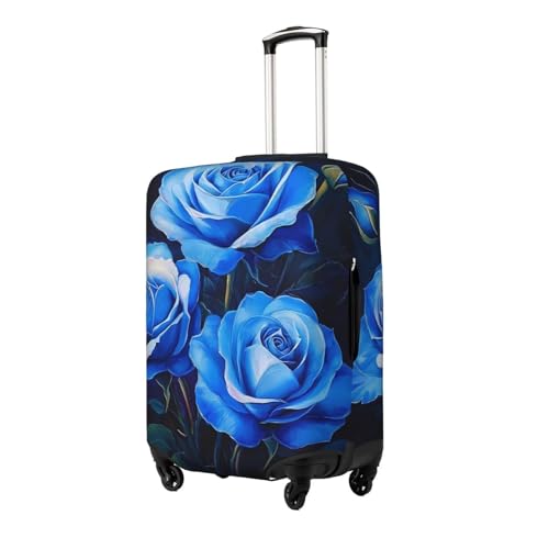 Blue Roses Elastic Travel Luggage Cover, Washable Spandex Suitcase Protector, Anti-Scratch Fits 18-32 Inch2