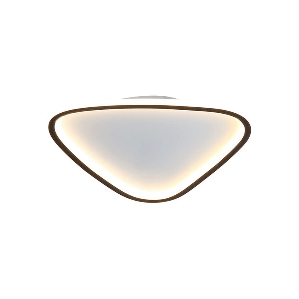 Lampy wiszące, oprawa sufitowa LED do montażu podtynkowego, kreatywna lampa metalowa do modelowania trójkątów, trójkolorowe przyciemnianie, lampy dekoracyjne do korytarza do sypialni (40 cm) LWX