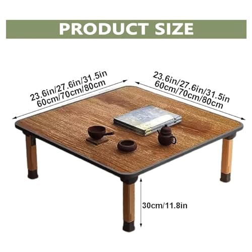 Table basse ronde réglable en MDF et pliable pour salon - 4