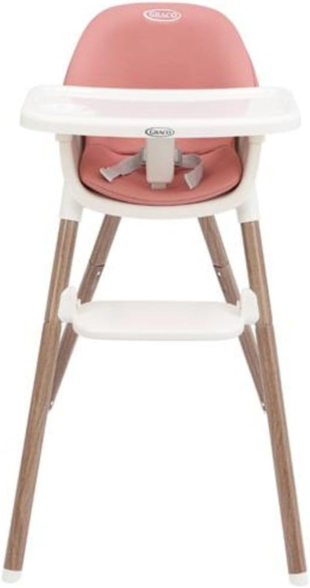 Presti 3-in-1 Highchair (6 Months to Approx. 27.3kg/6 Years), Lightweight at 4.75kg, Compact fold, Easily Portable, 3 Different Modes for Longevity, Dusty Rose Fashion