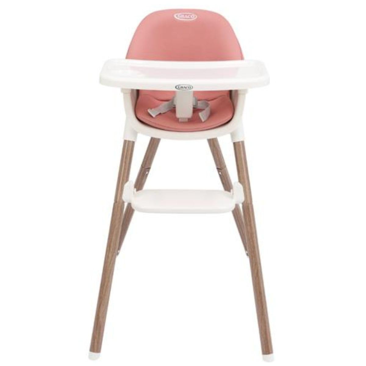 Graco Presti 3-in-1 Highchair (6 Months to Approx. 27.3kg/6 Years), Lightweight at 4.75kg, Compact fold, Easily Portable, 3 Different Modes for Longevity, Dusty Rose Fashion