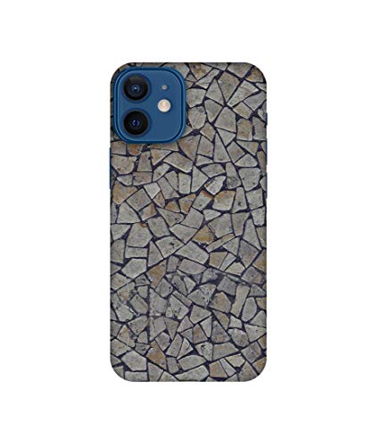 Image of Amazon Brand - Solimo Designer Marble Pices 3D Printed Hard Back Case Mobile Cover for Apple iPhone 12 Mini