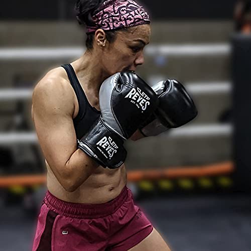 Cleto Reyes High Precision Boxing Gloves With Hook And Loop Closure For Training And Heavy Punching Bags For Men And Women, Mma, Kickboxing, Muay Thai, 16 Oz, Black Solid Gold #TOP7