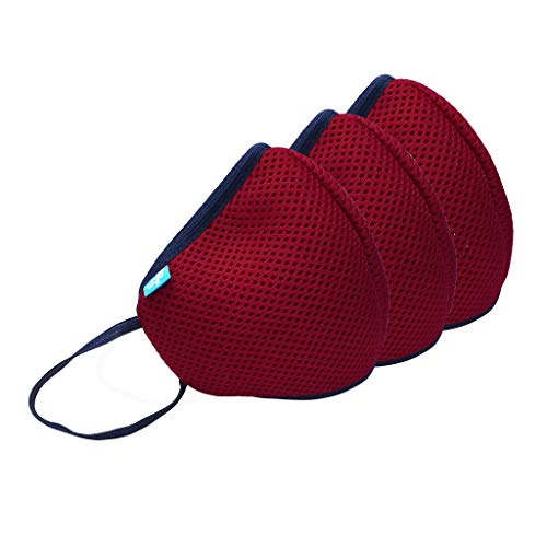 Image of F Gear Red Color F95 Safeguard 7 layer ISO CE SITRA lab certified >95% Bacteria Filtration Face Mask pack of 3
