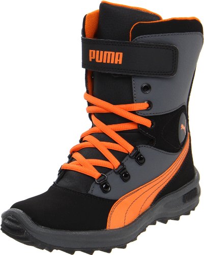 Puma Niveus Boot (Toddler/Little Kid/Big Kid),Black/Jaffa Orange/Dark Shadow,7 M US Toddler