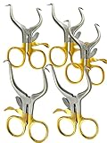 Peiatric Gelpi Retractor 3.5' Self-Retaining with Lock Ratcheting Mechanism Gold Rings Veterinary Retractor - German Stainless Steel (5)