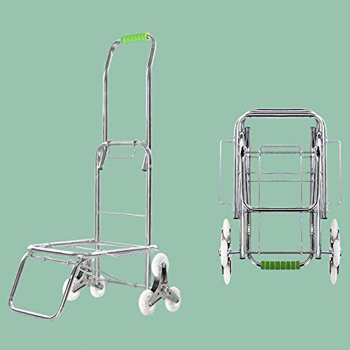 Carro Dela Compra Plegable de Planchar Ruedas de Marcha Suave con Bandas de Rodadura Blandas y Carga Máxima 100 kg，Plata Carro con Ruedas Compra para Almacenes Industriales, Hogar, Oficina y Exterior