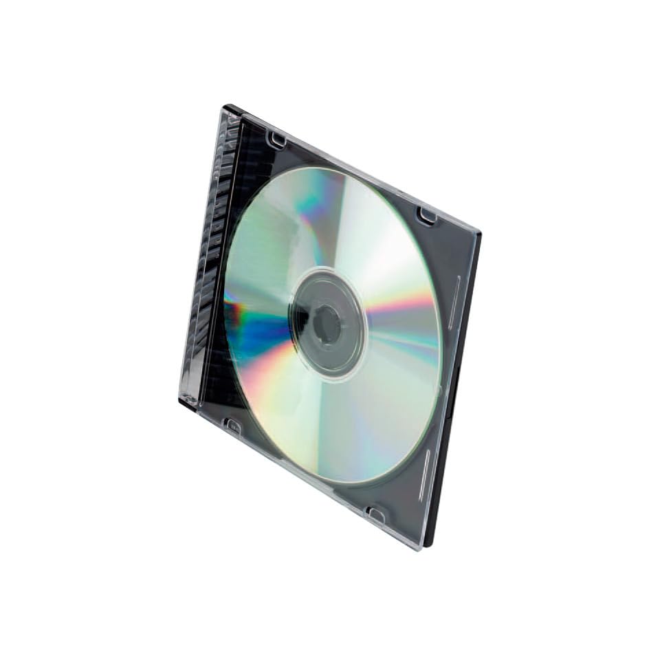 CD/DVD Case Q-CONNECT Slim 25pcs Clear/Computer Accessories/Type-Slim/Material-Polystyrene/Colour-Transparent