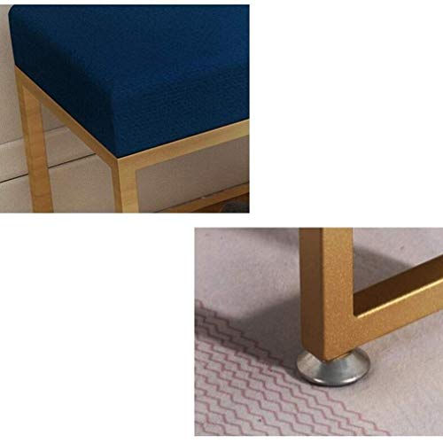 Taburete de dormitorio nórdico azul de 80cm para pie de cama 2