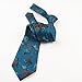 Alizeal Mens Dress Shirt with Tie Pocket Square Set Classic Long Sleeve Shirts Matching Necktie Button Down Shirt, Teal-M