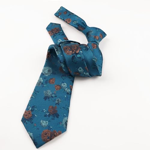 Image of Alizeal Mens 3.15'' Colorful Flower Pattern and handkerchief Necktie Set