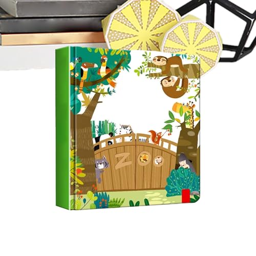 Libro di fiabe, opere d'arte tridimensionali educative, materiale da lettura in cartone, divertente libro a tema animale per bambini piccoli, miglior regalo per studenti, risorse a casa o in classe