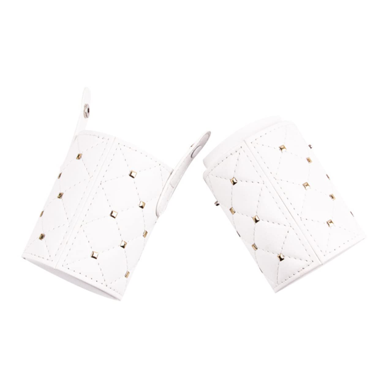 FRCOLOR Cosmetics Brush Container PU Makeup Tool Holder with Capacity for Organizing Brushes and Stationery Portable and Dustproof Design for Travel and Daily Use