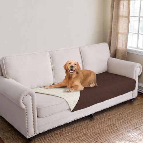 Amarrirose wasserdichte Hundedecke - Robuste Hundematte,75 * 175cm Outdoor hundematte maschinenwaschbar,Wendedecke hundedecke für unterwegs,Hunde & Katzen geeignet Schokolade + Beige