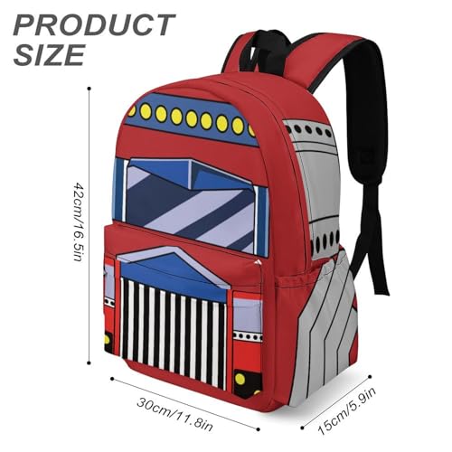 Truck Backpack 17 Inch Cartoon Truck Backpack Large Capacity Daily Commuter3