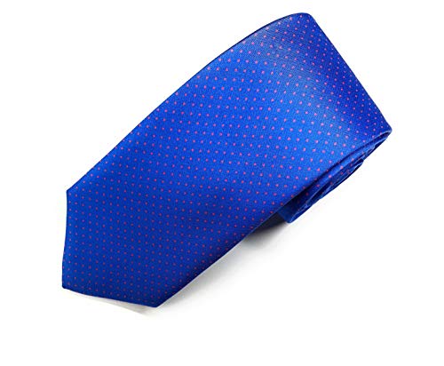 Corbata pequeña Poka Dot Blue 100% seda para la mayoría de ocasiones Serius Vittorio Cover