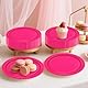 APUXXJUPA 50 Stück pinkfarbene Pappteller – 23 x 23 cm, strapazierfähige runde pinkfarbene Essteller für den täglichen Gebrauch, Hochzeit, Braut, Picknick