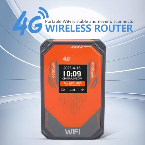 Image of Fockety 4G LTE Mobile Hotspot Router, 300 Mbps High Speed Mobile Router, Portable WiFi Hotspot Device Support 8 Users for Cell Phones Laptops Computers, European Version